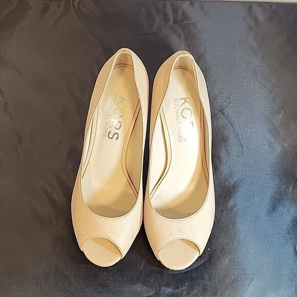 MICHEAL KORS LEATHER PEEP TOE HIGH HEEL STILETTOS PUMP SHOES - Picture 2 of 14